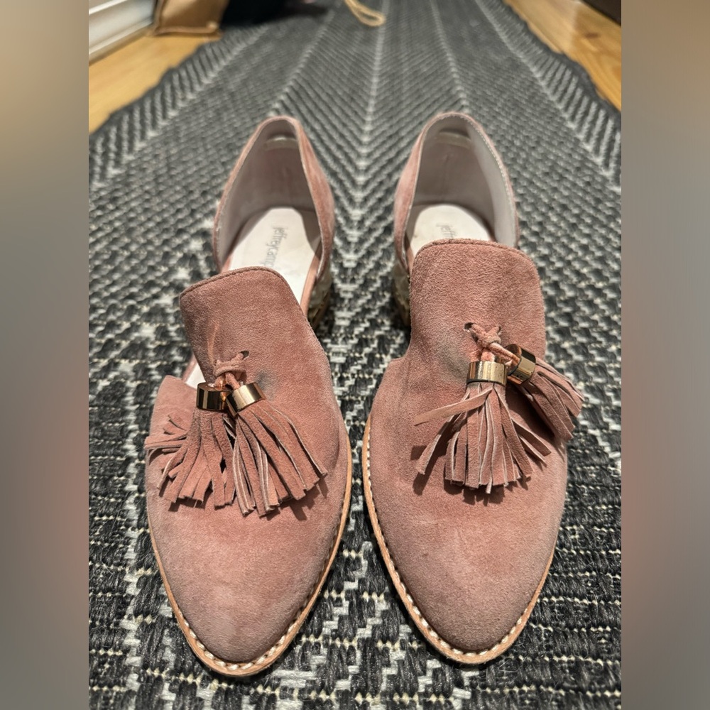Jeffrey Campbell pink suede loafer size 8.5